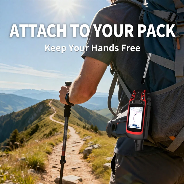 Alt view image 7 of 7 - A6 Handheld GPS for Hiking,Multi GNSS Support,Rugged Navigator Compact GPS with 2.4" Color Screen, 20 Hours Battery Life for Hiking and All Outdoor Activities