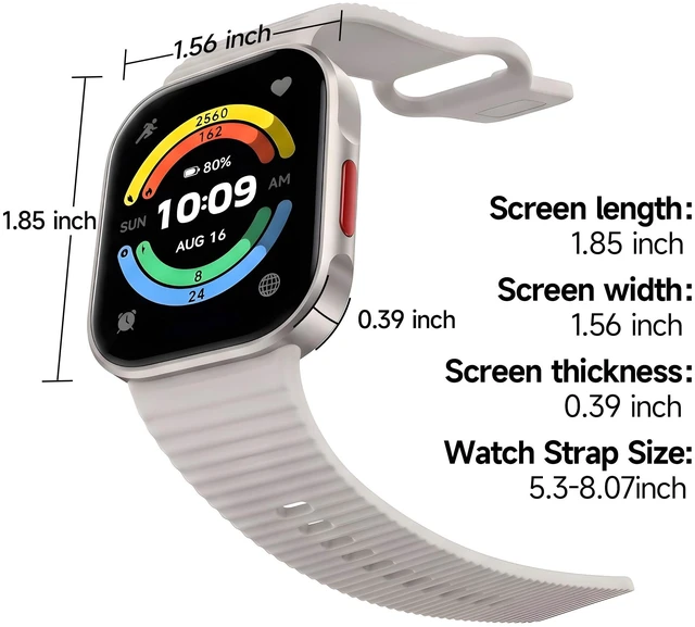 Alt view image 2 of 7 - REDMI Watch 6 Lite Smart Watch Gray 1.96" AMOLED 1500 nits AOD, BT calling, 18-day battery, 5 ATM, 150+ sport modes, 9.9 mm slim