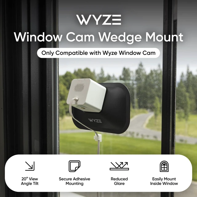 Alt view image 2 of 7 - Window Cam Wedge Mount, Compatible Only with Window Cam, 20-Degree Viewing Angle, Glare-Reducing Design