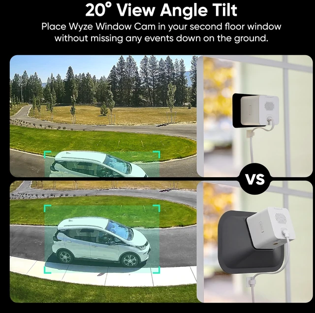 Alt view image 3 of 7 - Window Cam Wedge Mount, Compatible Only with Window Cam, 20-Degree Viewing Angle, Glare-Reducing Design