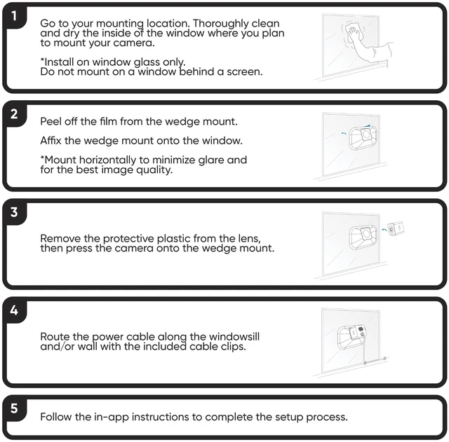 Alt view image 7 of 7 - Window Cam Wedge Mount, Compatible Only with Window Cam, 20-Degree Viewing Angle, Glare-Reducing Design