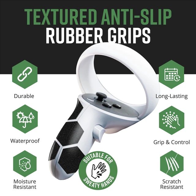 Alt view image 3 of 7 - Black Rubber Grip Tape - 25 Precut 1" Hex Griptape Stickers (Pack of 1), Non-Slip Adhesive for Cell Phones, Controllers, Guns, and Mouse Grip Tape, Rubberized Durable Texture, Made in USA