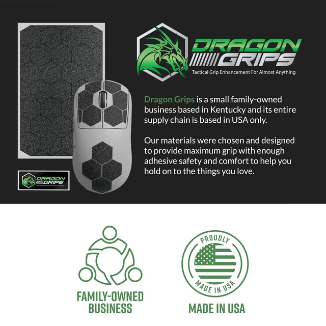 Alt view image 7 of 7 - Black Rubber Grip Tape - 25 Precut 1" Hex Griptape Stickers (Pack of 1), Non-Slip Adhesive for Cell Phones, Controllers, Guns, and Mouse Grip Tape, Rubberized Durable Texture, Made in USA