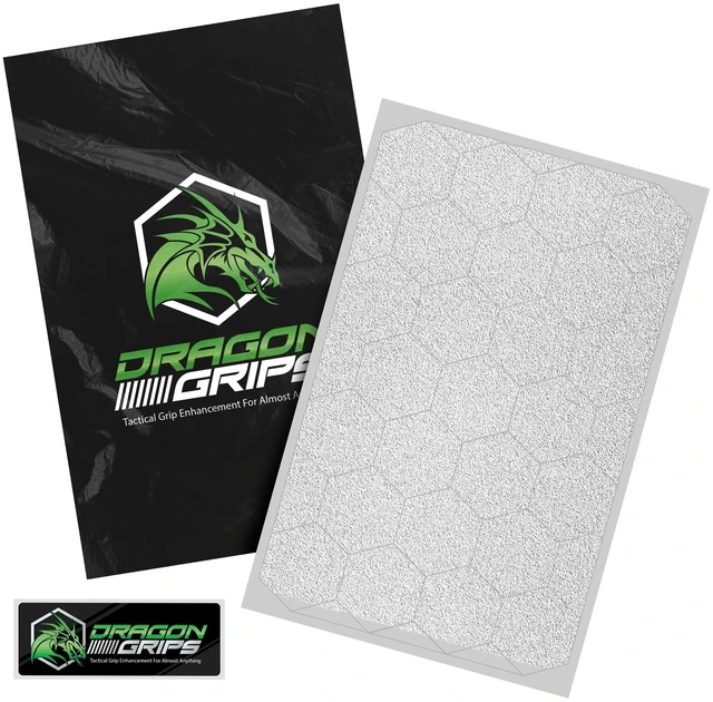 Main image of Clear Rubber Grip Tape - 25 Precut 1" Hex Griptape Stickers (Pack of 1), Non-Slip Adhesive for Cell Phones, Controllers, Guns, and Mouse Grip Tape, Rubberized Durable Texture, Made in USA