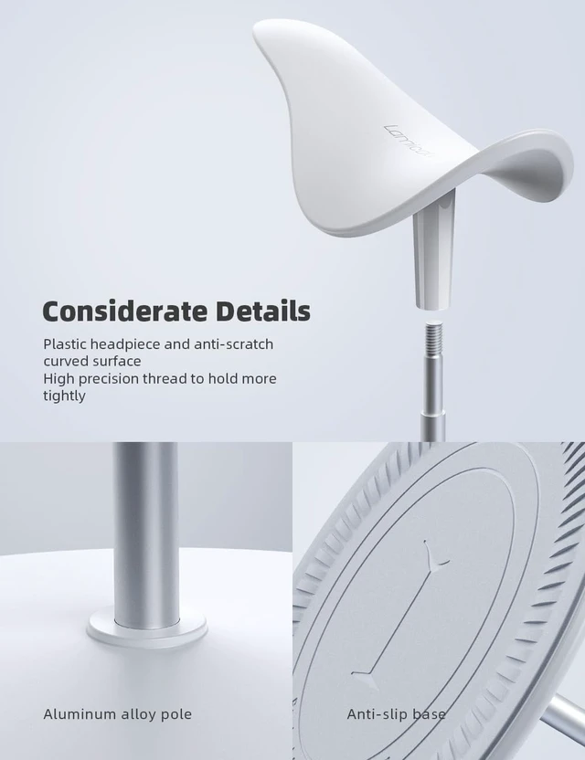 Alt view image 6 of 7 - Headphone Stand Desktop Headset Holder, Elegant Earphone Stand Unique Appearance Design, Ultra Sturdy, Multi-Scenario Use for All Headset like Airpods Max, HyperX, Beats, Senn heiser