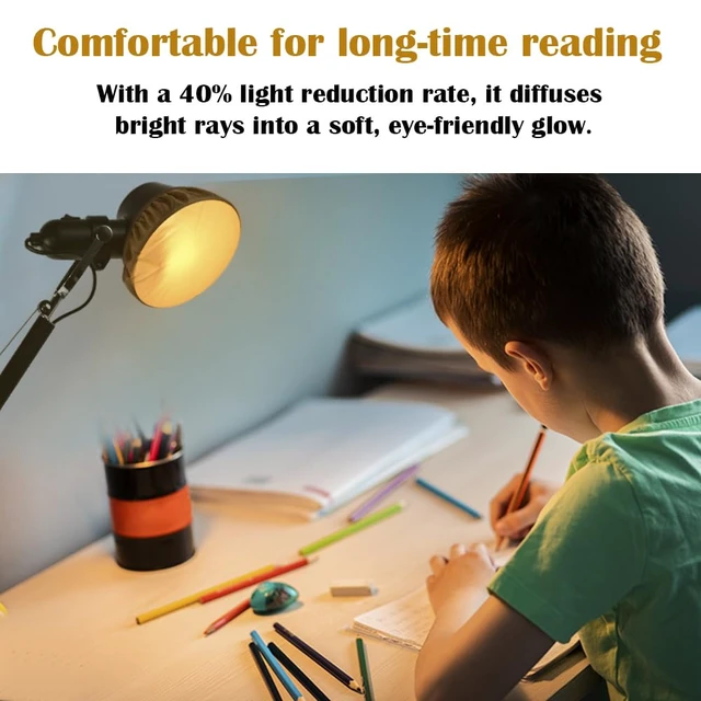 Alt view image 3 of 7 - LED Light Dimming Cover Diffuser Warm Light Diffusion Fabric Multiple Sizes for Desk Lamp, Pendant Light, Floor Lamp, Ceiling Light (Small)