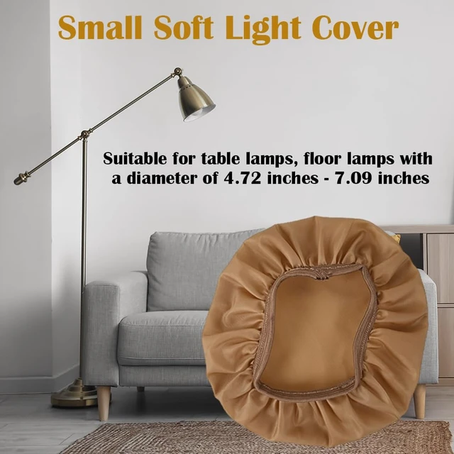 Alt view image 5 of 7 - LED Light Dimming Cover Diffuser Warm Light Diffusion Fabric Multiple Sizes for Desk Lamp, Pendant Light, Floor Lamp, Ceiling Light (Small)