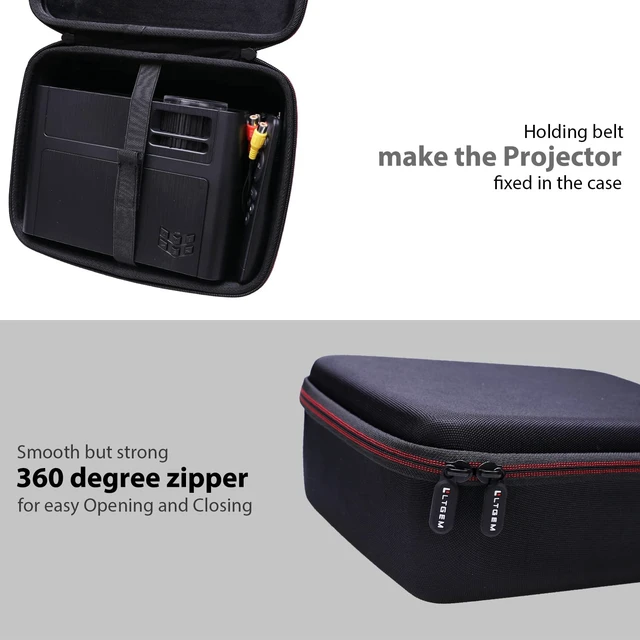 Alt view image 4 of 7 - LTGEM Hard Case for Mini Projector Carrying Bag, Inside: 10.3"x7.5"x3.5" Fits ELEPHAS Mini Projector Upgraded and Most Mini Projectors, Case Only