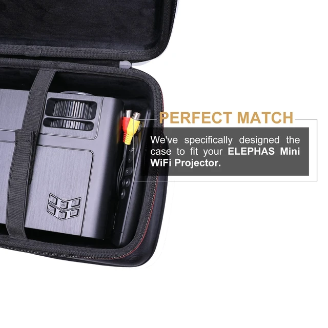 Alt view image 5 of 7 - LTGEM Hard Case for Mini Projector Carrying Bag, Inside: 10.3"x7.5"x3.5" Fits ELEPHAS Mini Projector Upgraded and Most Mini Projectors, Case Only