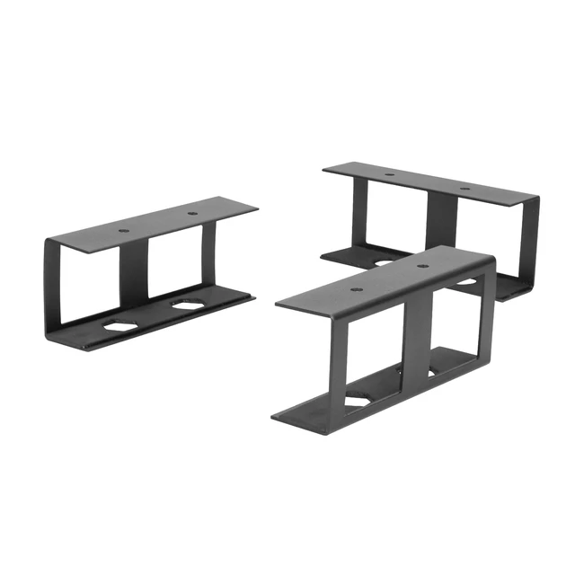 Alt view image 2 of 7 - Under Desk Laptop Mount Holder, Laptop Mount for Desk, Space Saver Small Multimedia Device Bracket Underdesk Shelf for Notebook, Mac mini, MacBook, Keyboard, Anti Scratch, Black