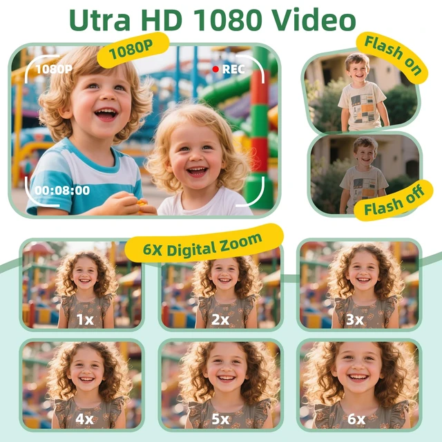 Alt view image 5 of 7 - Kids Instant Print Camera for Boys and Girls 1080P HD Toddler Digital Camera with 3 Rolls Print Paper&32G Card, Christmas Birthday Gift Toys for Age 3-16 Kids Portable Travel Digital Camera Toy