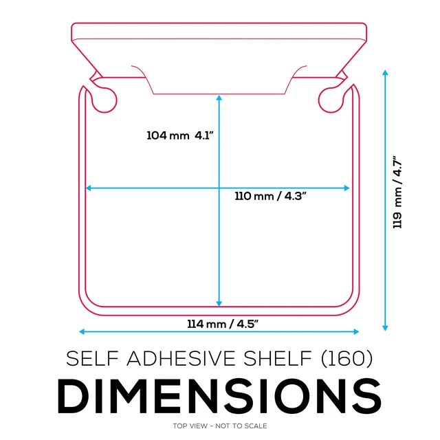 Alt view image 2 of 7 - Drill Free Wall Mount Shelf for Security Cameras, Baby Monitors, Speakers & More, Universal Holder, Strong Adheasive, Easy to Install, No Mess, Screwless (Black)