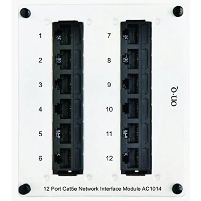 Alt view image 7 of 7 - Legrand - OnQ 8 Port Cat 5e Network Interface Module, RJ45 Network Switch, High-Density Mini Patch Panel, Keystone Ports Labeled 1 Through 12, Grey, AC1014