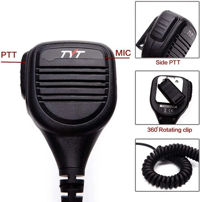 Alt view image 3 of 6 - Handheld Microphone Speaker MIC TH-47 for MD-UV380 MD-UV390 TH-UV8000D UV-5R BF-888S Walkie Talkie