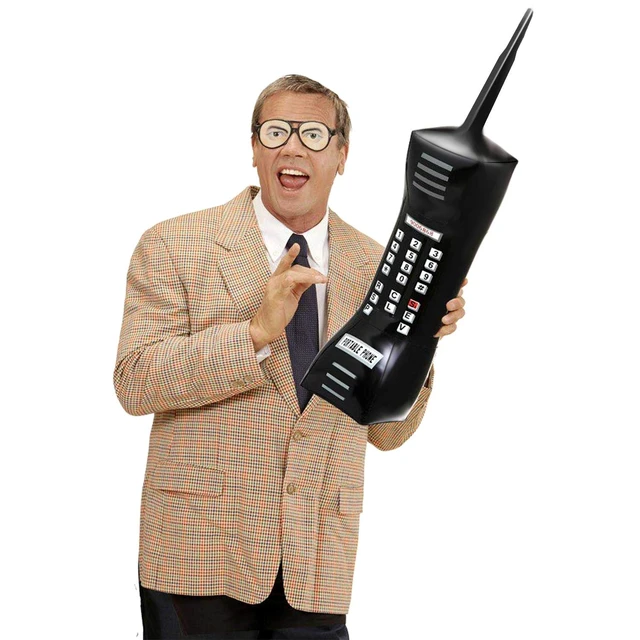 Alt view image 6 of 7 - 5 Pcs Inflatable Mobile Phone Props Inflatable Radio Boombox 80s 90s Theme Party Supplies, Halloween Decor, Inflatable Disco Ball Guitar Props, Hip Hop Decorations