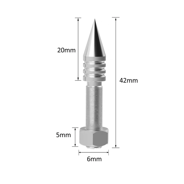 Alt view image 2 of 7 - 4Pcs Speaker Spikes Stainless Steel Load 400KG(M6) HiFi Speaker Anti-Vibration Spikes Isolation Spikes Stand Foot for Speaker, Subwoofer, Amplifier, CD DVD Player