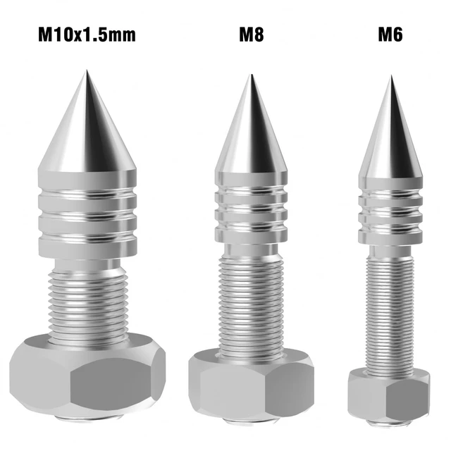 Alt view image 5 of 7 - 4Pcs Speaker Spikes Stainless Steel Load 400KG(M6) HiFi Speaker Anti-Vibration Spikes Isolation Spikes Stand Foot for Speaker, Subwoofer, Amplifier, CD DVD Player