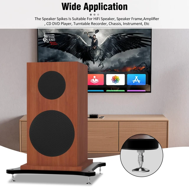 Alt view image 7 of 7 - 4Pcs Speaker Spikes Stainless Steel Load 400KG(M6) HiFi Speaker Anti-Vibration Spikes Isolation Spikes Stand Foot for Speaker, Subwoofer, Amplifier, CD DVD Player