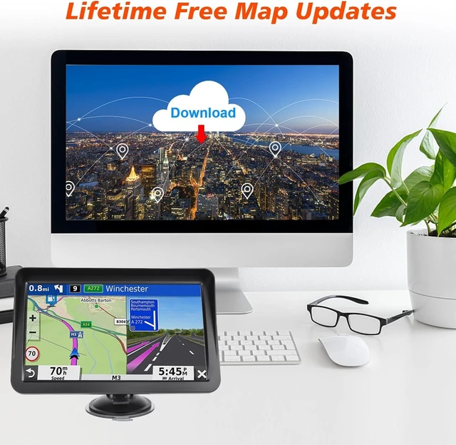 Alt view image 4 of 7 - GPS Navigator for Car Truck RV9 Inch Touchscreen,Free Map Updates 2026 Latest Map GPS for Car with Free Updates, Voice Guidance, Speed Alerts, Custom Routing, HD TouchscreenBlack