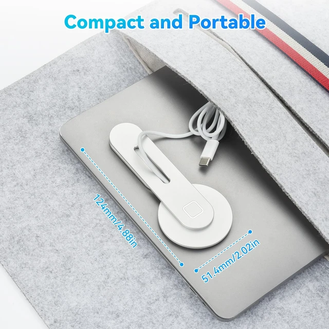 Alt view image 6 of 7 - Magnetic Wireless Charger Phone Mount for Laptop & Tesla Foldable Phone Holder 180°Adjustable Fast Charging Cellphone Stand for iPhone 17/16/15/14/13 MagSafe Charger
