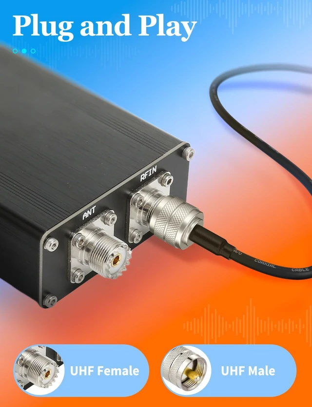 Alt view image 3 of 7 - PL-259 UHF CB Coax Cable 10ft RG58 PL259 to SO239 SWR Meter Cable UHF Male to Female 50 Ohm Low Loss Extension for CB Radio Antenna Switch Antenna Analyzer Dummy Load etc