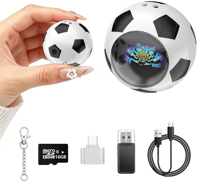 Main image of 2026 Mini Keychain Ball Camera - 1080P FHD Tiny Digital Cameras with 16GB Card, 0.96" Screen & 12 Filters, Funny Compact Micro Pocket Cam Gift for Sports Fans,Kids,Birthdays,Party