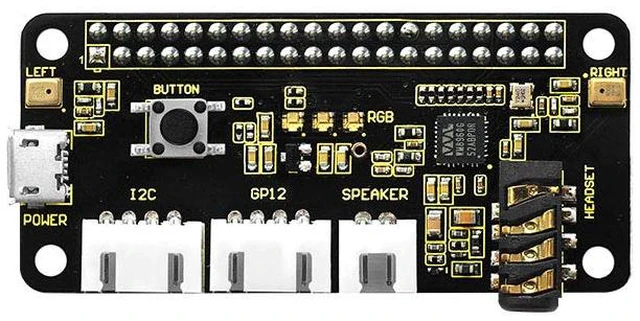 Main image of ReSpeaker 2-Mic Pi HAT V1.0 for Raspberry Pi 4/4B, Raspberry Pi 3 3B+/2 2B