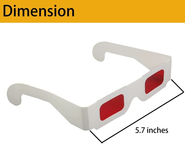 Alt view image 3 of 5 - 20 Pcs Red 3D Glasses Paper red-red 3D Movie Glasses Secret Reveal Red Lenses 3D Glasses 3D Viewing Decoder Glasses