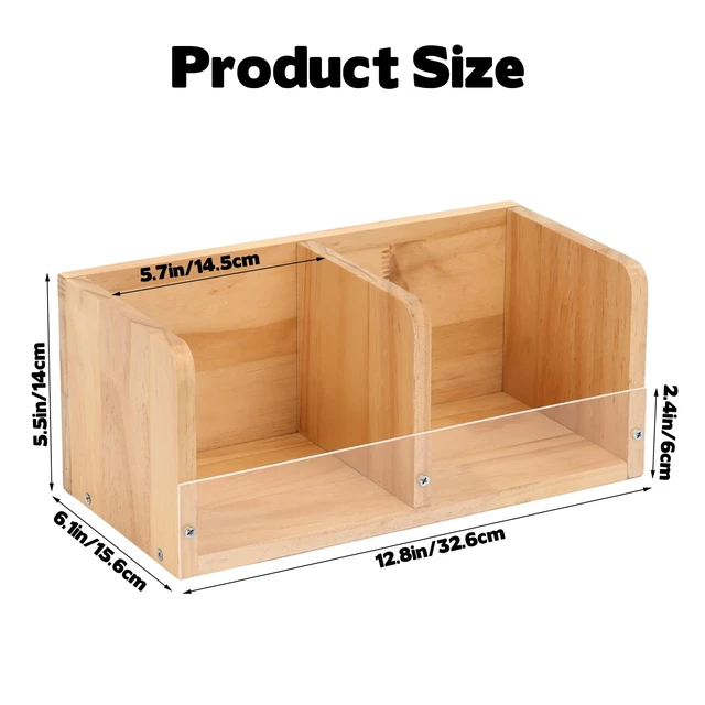 Alt view image 3 of 7 - CD Holder Retro CD Rack Organizer, Wooden CD Holder Stand, CD Storage Rack, Game Disc Display CD Organizer Desk Stand Protection Storage Cube for Theatre Room Collectibles