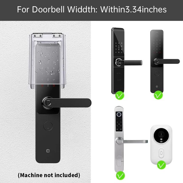 Alt view image 2 of 6 - Weatherproof Flip-Cover for Smart Door Locks & Keypads - Universal Rain Shield for Access Control Keypads, Door Phones, and Intercom Systems(Y140 - Flip lid)