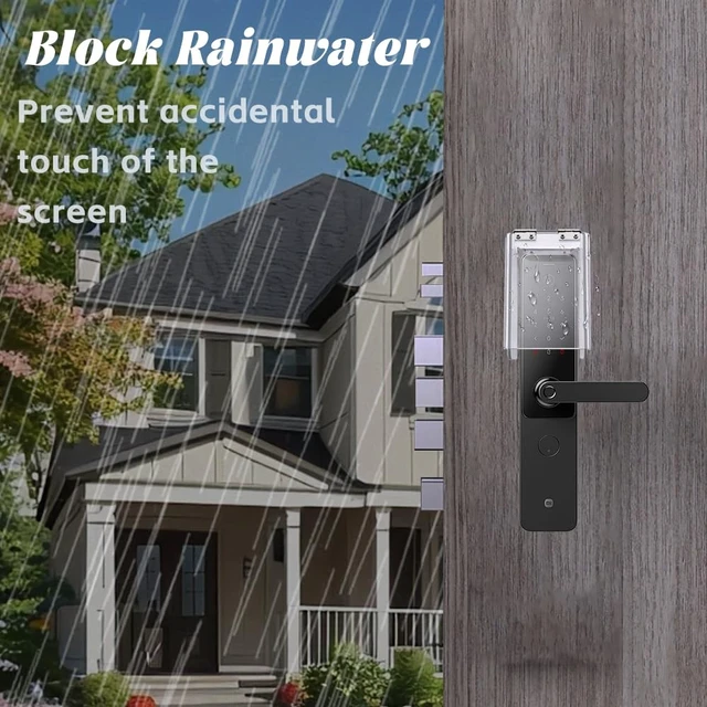 Alt view image 4 of 6 - Weatherproof Flip-Cover for Smart Door Locks & Keypads - Universal Rain Shield for Access Control Keypads, Door Phones, and Intercom Systems(Y140 - Flip lid)