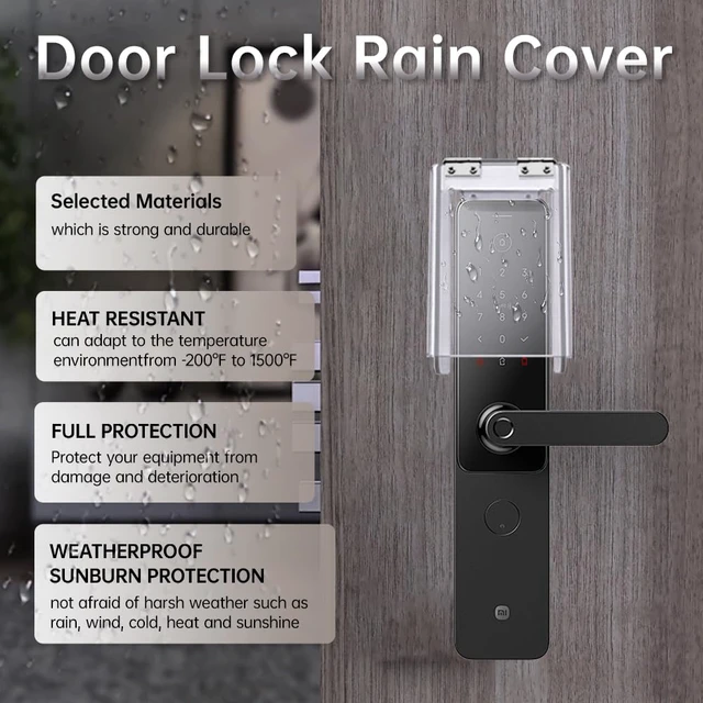 Alt view image 3 of 6 - Weatherproof Flip-Cover for Smart Door Locks & Keypads - Universal Rain Shield for Access Control Keypads, Door Phones, and Intercom Systems(Y140 - Flip lid)