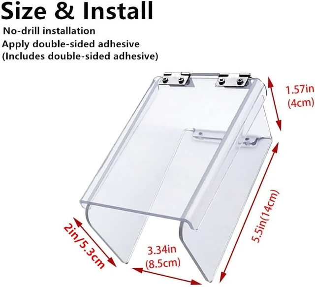 Alt view image 6 of 6 - Weatherproof Flip-Cover for Smart Door Locks & Keypads - Universal Rain Shield for Access Control Keypads, Door Phones, and Intercom Systems(Y140 - Flip lid)