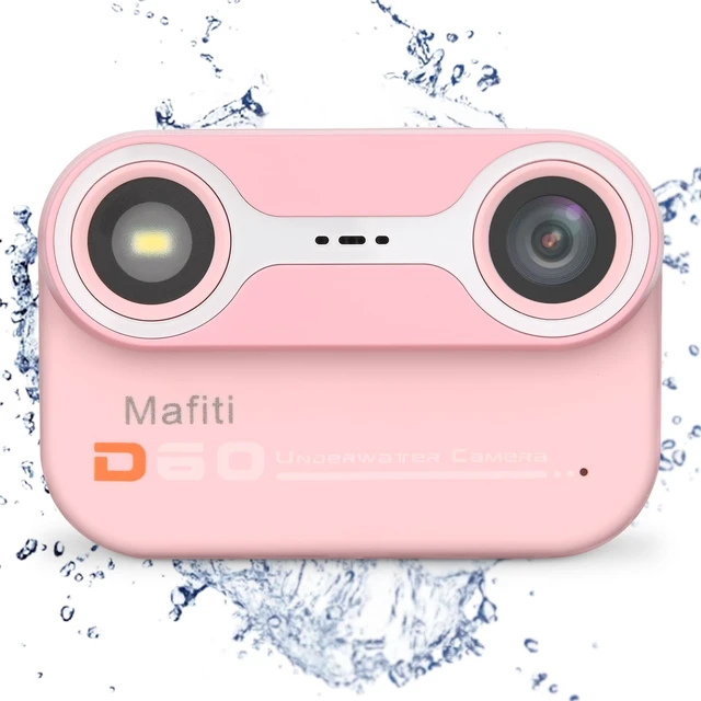 Alt view image 2 of 7 - Kids Waterproof Camera Underwater Camera 10FT with 32GB Card Floatable Pool Toys Gifts for Kids Age 4-12 26MP Photos 1080P HD Videos Children Selfie Digital Camera Pink