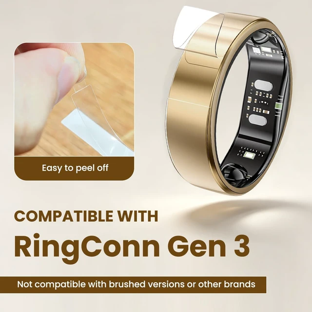 Alt view image 2 of 7 - 10-Pack Cover Compatible with Ringconn Gen-3 - Ultra-Thin Clear 0.13mm Invisible Skin Protective Film, Anti-Scratch Smart Ring Protector, Supports Charging Without Removal