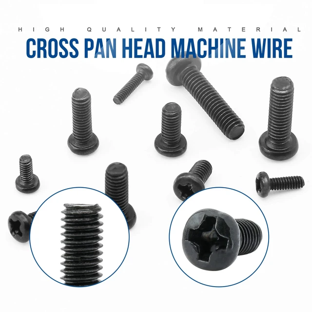 Alt view image 3 of 7 - 650 pcs M1.4 M1.7 M2 M2.5 M3 Round Pan Head Laptop Mini Screw Kit Carbon Steel, Laptop Computer Screw, for Repairing Most Computers, for Sports Equipment; Lawnmowers; Blowers, Mini Screw Set
