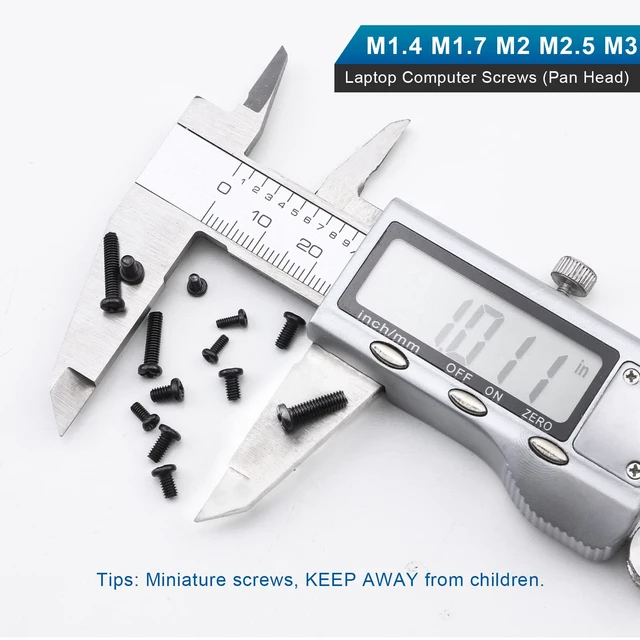 Alt view image 4 of 7 - 650 pcs M1.4 M1.7 M2 M2.5 M3 Round Pan Head Laptop Mini Screw Kit Carbon Steel, Laptop Computer Screw, for Repairing Most Computers, for Sports Equipment; Lawnmowers; Blowers, Mini Screw Set