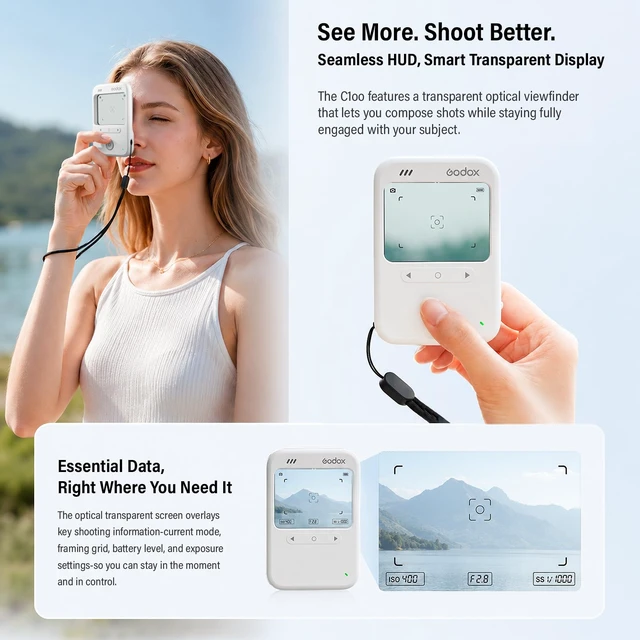 Alt view image 3 of 6 - C100 Lo-Fi Digital Camera with Light Meter & Transparent Viewfinder Screen-Free Shooting, Transparent Viewfinder, Built-In Light Meter, 2MP Lo-Fi Photos& 65g Pocket Designwith TF Card
