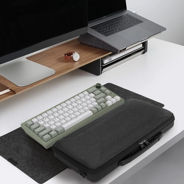 Alt view image 6 of 6 - 65% Keyboard Hard Shell Case, Compatible with Razer Huntsman V3 HE / V3 Pro Mini, ASUS ROG Falchion Ace HFX 65%, Keychron Q2/ Q2 Pro/ V2, Travel Carrying Bag for 68 Keys Keyboard