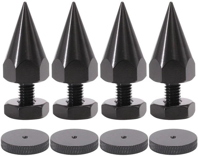 Main image of 4 Pack Speaker Spikes Floor Protectors Adjustable Speaker Isolation Spikes M6 Black for Subwoofer CD DVD Player Audio Amplifier Turntable Recorder Chassis with Speaker Isolation Feet Pad (M6)
