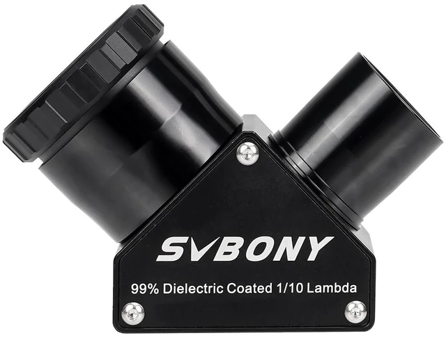 Main image of SV223 1.25 Telescope Diagonal, 90 Degree Dielectric Mirror 99% Reflective Dielectric Coating, 2" with 1.25" Adapter, Twist Lock Mechanism, Diagonal Adapter for Astronomical Telescope
