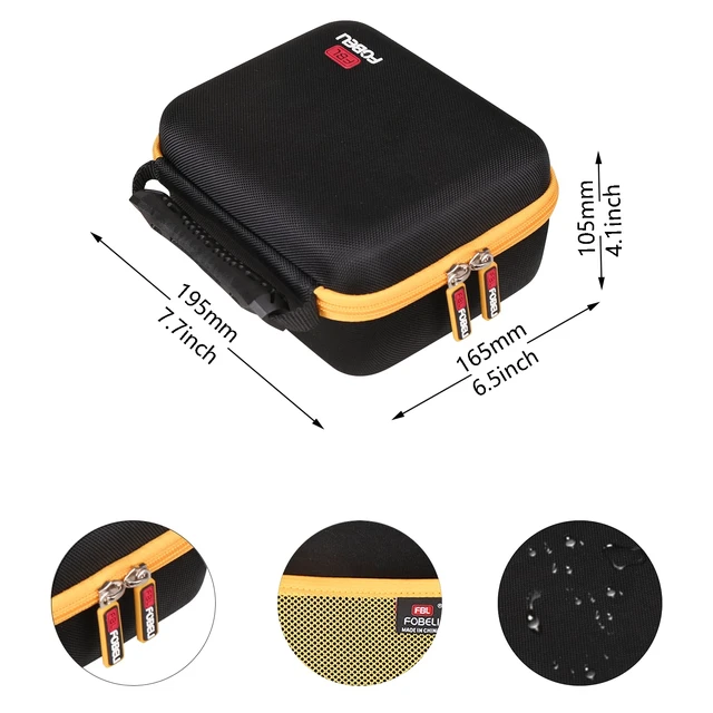 Alt view image 6 of 7 - Hard Case for DEWALT/Milwaukee 8v/12v/18v/20v/60v Max XR Battery Hard EVA Shell, Adjustable Dividers for 2 Pack, Shockproof & Water-Resistant, Mesh Pocket, Battery Storage Bag