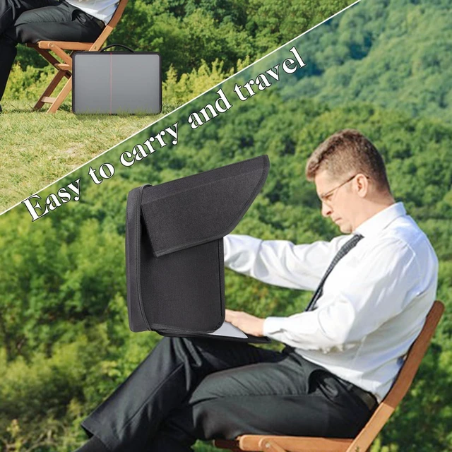 Alt view image 7 of 7 - Portable Laptop Sun Shade Foldable Laptop Privacy Shield Blocks Sunlight Working Outside,Computer Anti Glare Shield Privacy Hood Case Fits for 15-16 inch(Patent Pending)