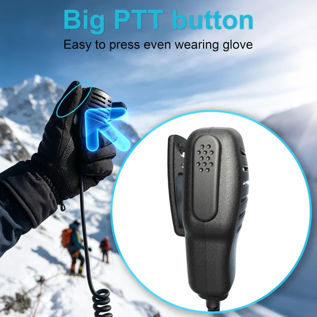 Alt view image 3 of 7 - Walkie Talkie Shoulder Mic 2 Pin Remote Wire Shoulder Microphone Portable Handheld Police Label Mics K Standard with Rotating Clip PTT for FPCN30A FPCN10A Pro FPCN20A FWCN30A Radios