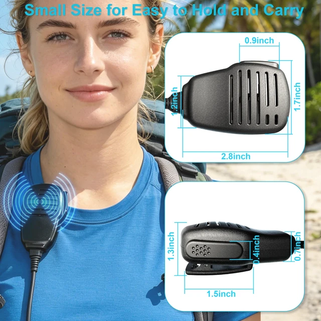 Alt view image 4 of 7 - Walkie Talkie Shoulder Mic 2 Pin Remote Wire Shoulder Microphone Portable Handheld Police Label Mics K Standard with Rotating Clip PTT for FPCN30A FPCN10A Pro FPCN20A FWCN30A Radios