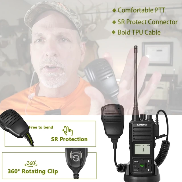 Alt view image 7 of 7 - Walkie Talkie Shoulder Mic 2 Pin Remote Wire Shoulder Microphone Portable Handheld Police Label Mics K Standard with Rotating Clip PTT for FPCN30A FPCN10A Pro FPCN20A FWCN30A Radios
