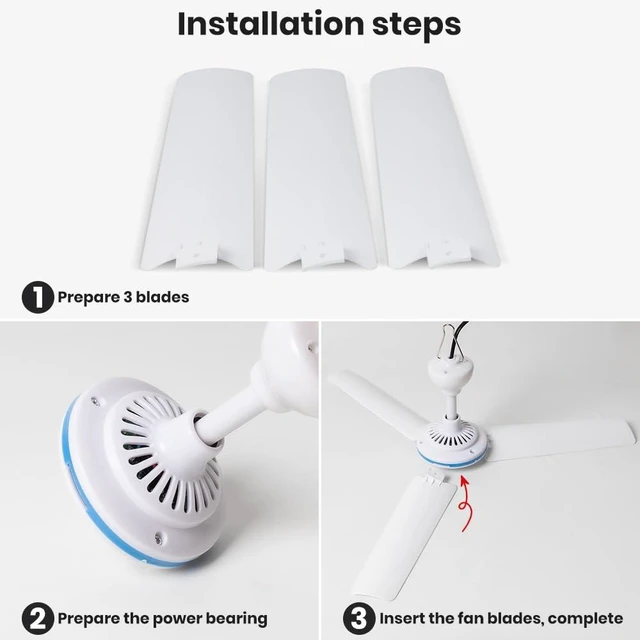 Alt view image 4 of 7 - Small USB Ceiling Fan 19.7Portable Hanging Fans for Power Bank Indoor Outdoor RV Bed Room Desk Boat Coop Travel Tent Canopy Cubicle Mini 3 Blades Silent FanVarious USB ports