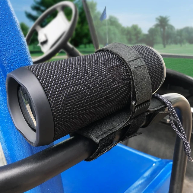 Alt view image 5 of 7 - Portable Speaker Mount for Golf Cart Accessories, Adjustable Bluetooth Speaker Mount with a waterproof strap fits JBL Charge 5/6, Flip 5/6 & Beats Pill. Great for golf carts and bikes
