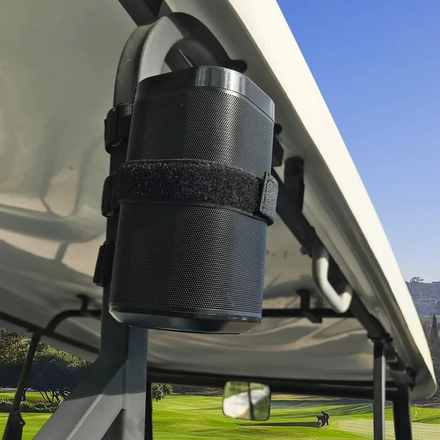 Alt view image 6 of 7 - Portable Speaker Mount for Golf Cart Accessories, Adjustable Bluetooth Speaker Mount with a waterproof strap fits JBL Charge 5/6, Flip 5/6 & Beats Pill. Great for golf carts and bikes