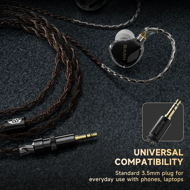 Alt view image 5 of 7 - ASONE PRO 14.2mm Planar in Ear Monitor, 3.5/4.4mm MMCX IEMs, Black 14.2mm Planar Driver Wide Sound Stage in Ear Earphones with 3.5mm/4.4mm Modular MMCX Cable for Musicians Audiophiles